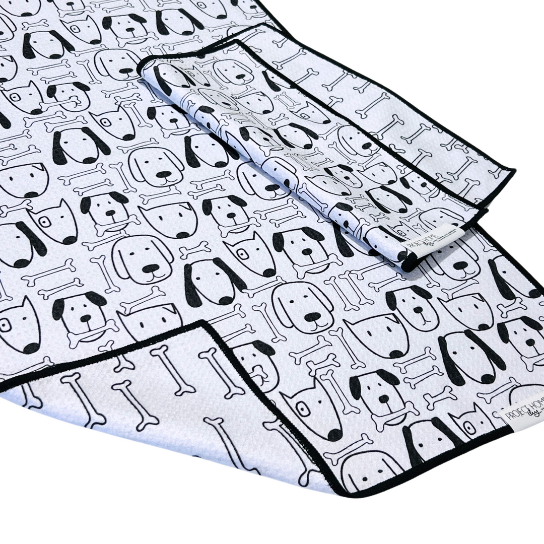 Dogtastic | Waffle Weave Microfiber Towels Kitchen & Bath Hand Towels Reversible Hand Towel | Towel Collective | Cody, WY