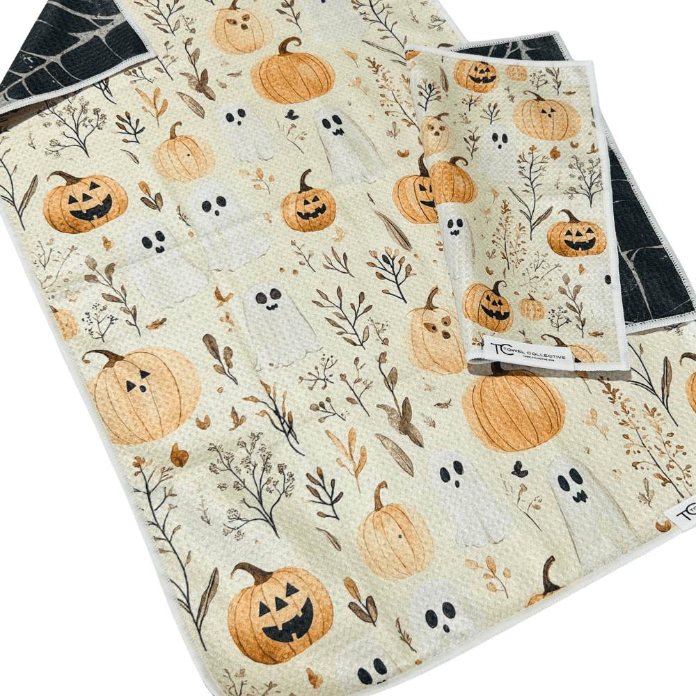 Pumpkin Web | Waffle Weave Microfiber Towels Kitchen & Bath Hand Towels Reversible Hand Towel | Towel Collective | Cody, WY