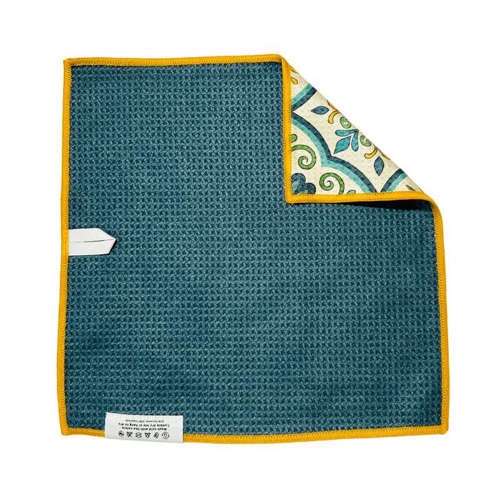 Turquoise Tile | Waffle Weave Microfiber Towels Kitchen & Bath Hand Towels Reversible Hand Towel | Towel Collective | Cody, WY