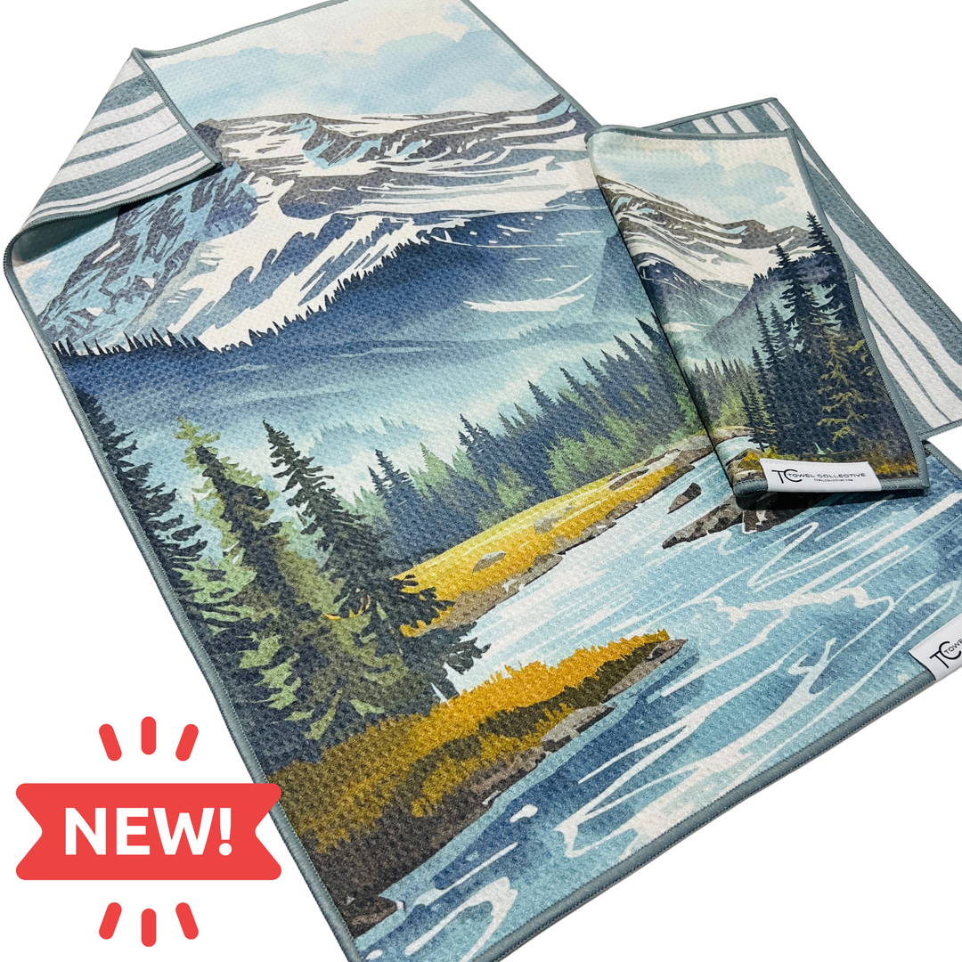 Lone Peak | Waffle Weave Microfiber Towels Kitchen & Bath Reversible Hand Towel | Towel Collective | Cody, WY