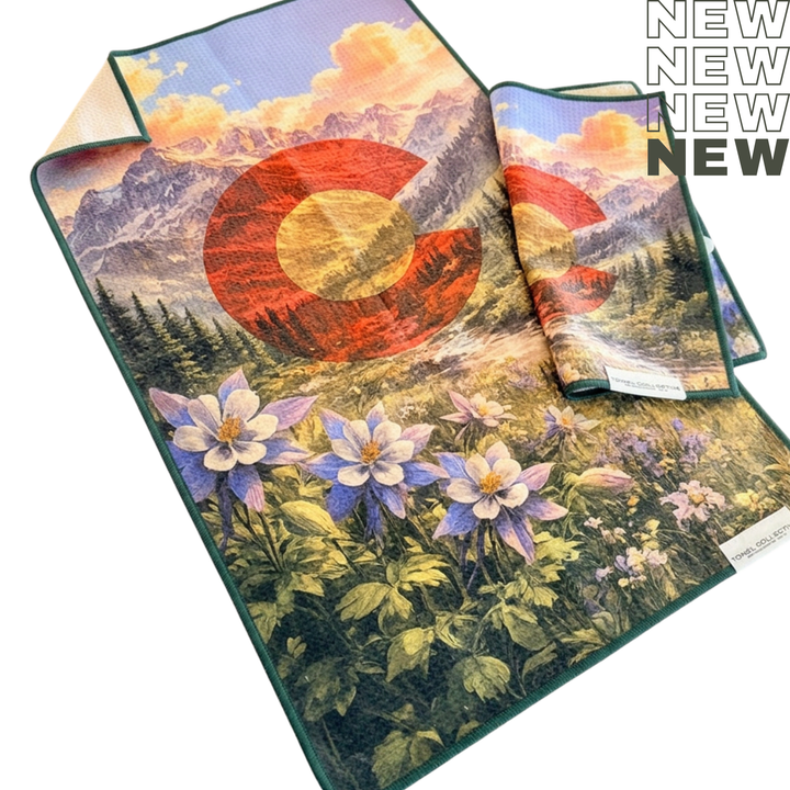 Rocky Mountain Bloom | Waffle Weave Microfiber Towels Kitchen & Bath