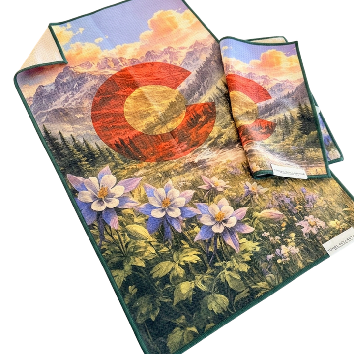 Rocky Mountain Bloom | Waffle Weave Microfiber Towels Kitchen & Bath