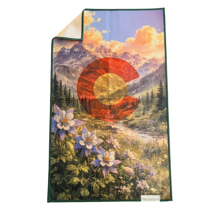 Rocky Mountain Bloom | Waffle Weave Microfiber Towels Kitchen & Bath