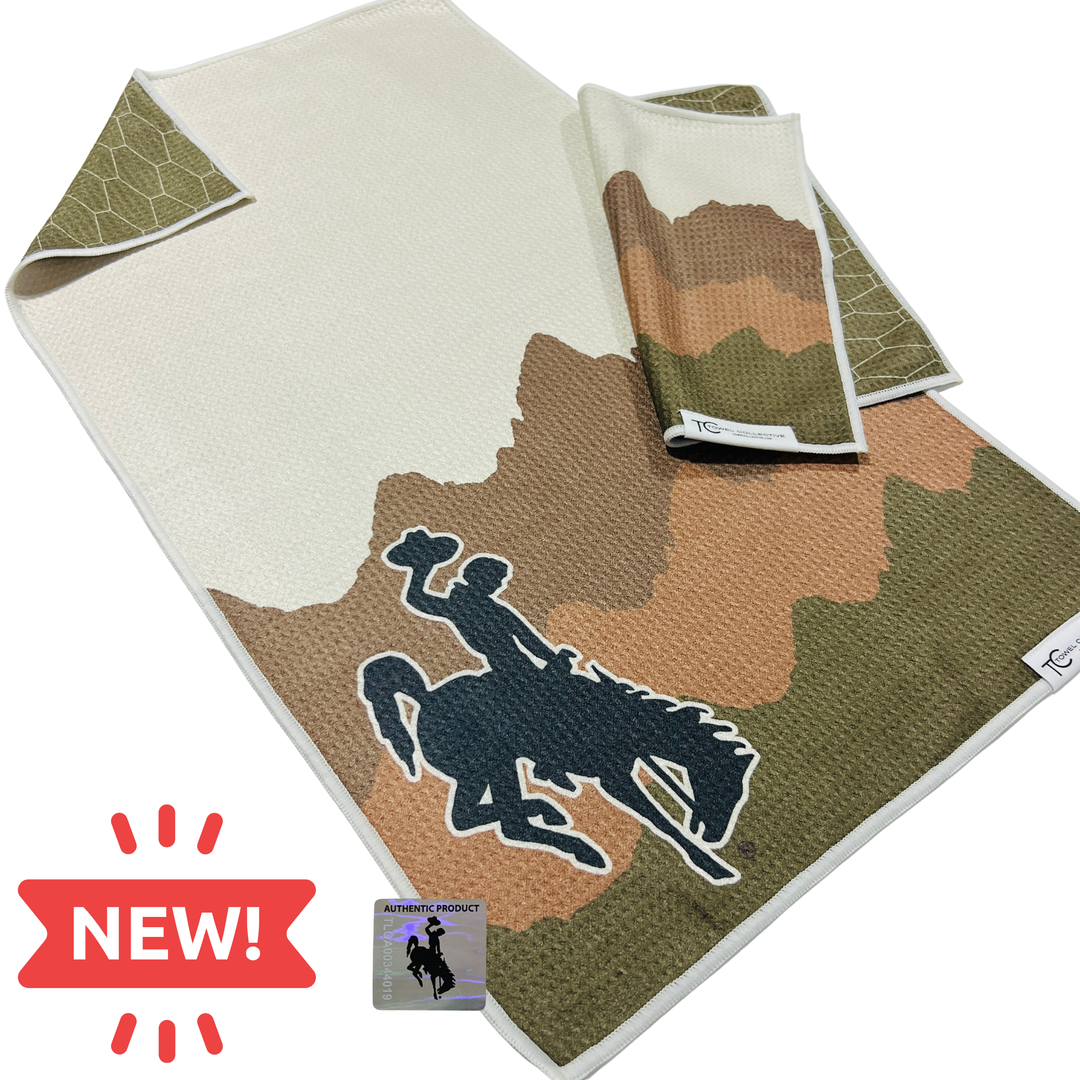 Adobe Cowboy | Waffle Weave Microfiber Towels Kitchen & Bath Reversible Hand Towel | Towel Collective | Cody, WY