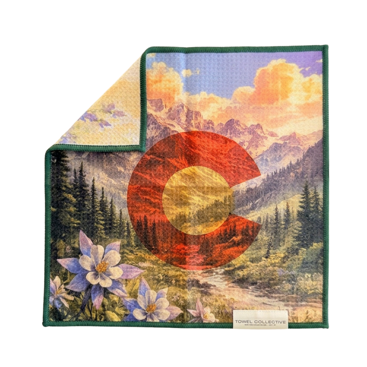 Rocky Mountain Bloom | Waffle Weave Microfiber Towels Kitchen & Bath