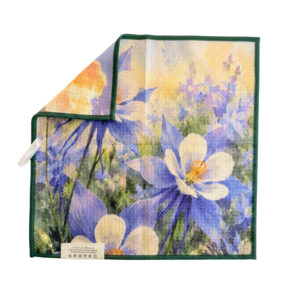 Rocky Mountain Bloom | Waffle Weave Microfiber Towels Kitchen & Bath