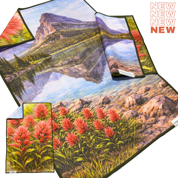 Big Sky, Sweet Cherries | Waffle Weave Microfiber Towels Kitchen & Bath