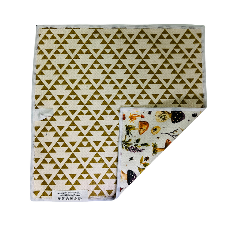 Shroomville | Waffle Weave Microfiber Towels Kitchen & Bath Hand Towels Reversible Hand Towel | Towel Collective | Cody, WY