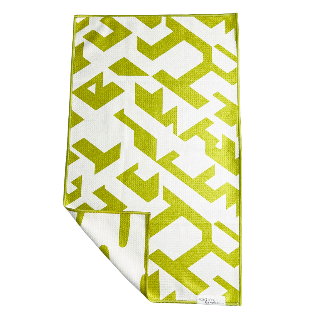 Subtle Spring Citron | Waffle Weave Microfiber Towels Kitchen & Bath Hand Towels Reversible Hand Towel | Towel Collective | Cody, WY