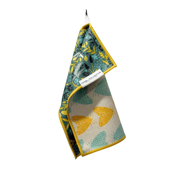 Forest Flutter | Waffle Weave Microfiber Towels Kitchen & Bath