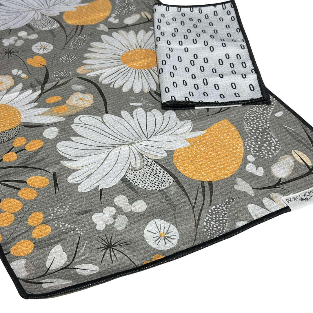 Sunny Daze | Waffle Weave Microfiber Towels Kitchen & Bath Hand Towels Reversible Hand Towel | Towel Collective | Cody, WY