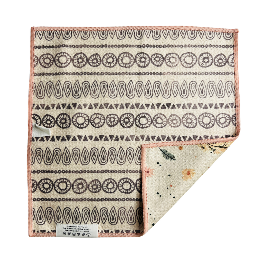 Boho Feather | Waffle Weave Microfiber Towels Kitchen & Bath Hand Towels Reversible Hand Towel | Towel Collective | Cody, WY