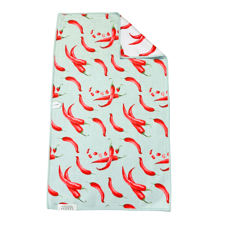 Hot Stuff! Peppers | Waffle Weave Microfiber Towels Kitchen & Bath Hand Towels Reversible Hand Towel | Towel Collective | Cody, WY