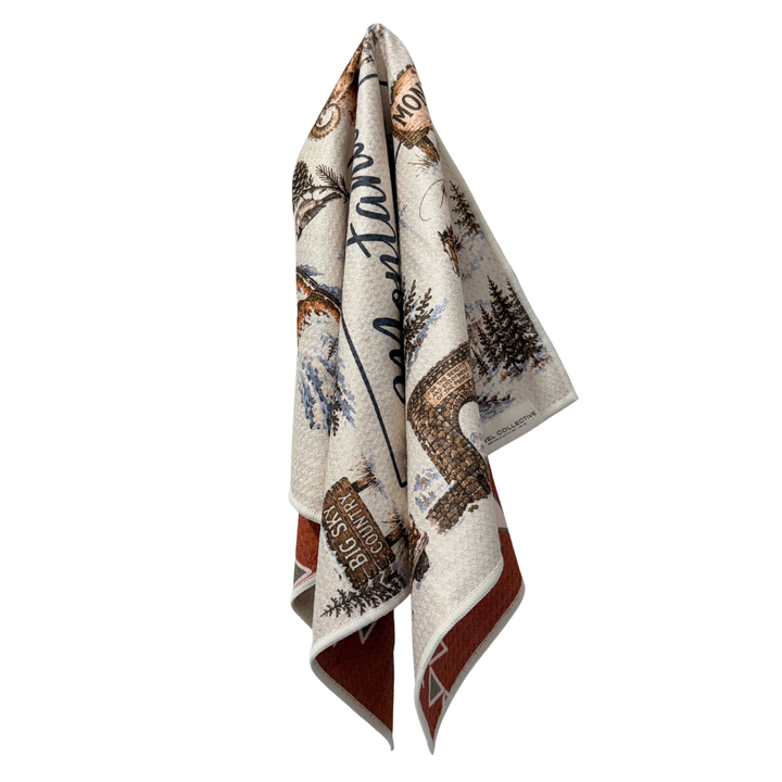 Montana Winter | Waffle Weave Microfiber Towels Kitchen & Bath