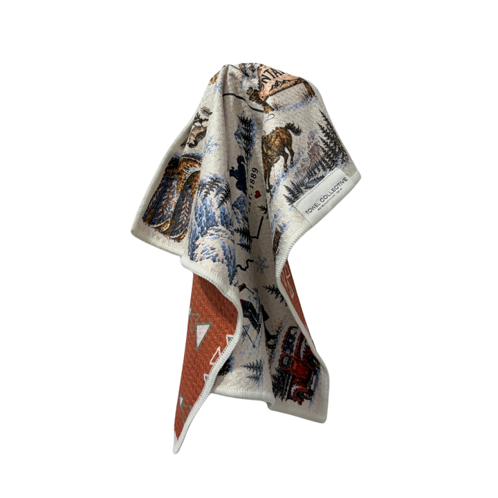 Montana Winter | Waffle Weave Microfiber Towels Kitchen & Bath