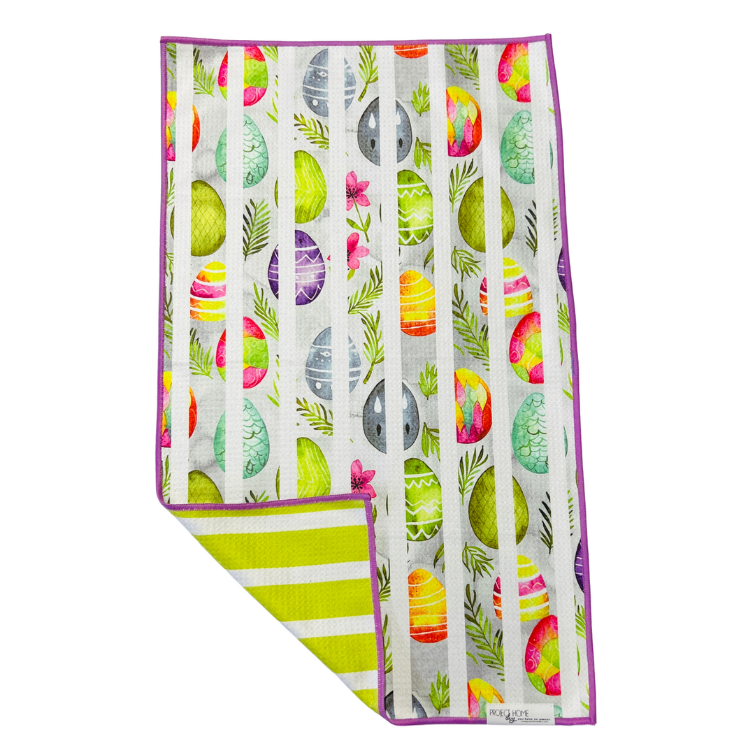 Egg-Stra Easter | Waffle Weave Microfiber Towels Kitchen & Bath Hand Towels Reversible Hand Towel | Towel Collective | Cody, WY