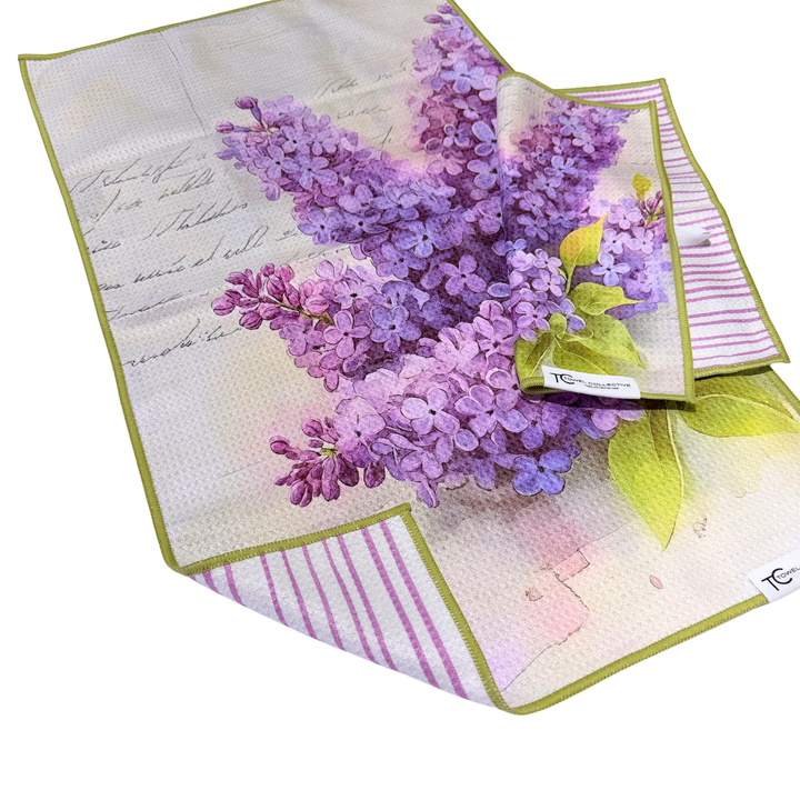 Lilac Lines | Waffle Weave Microfiber Towels Kitchen & Bath