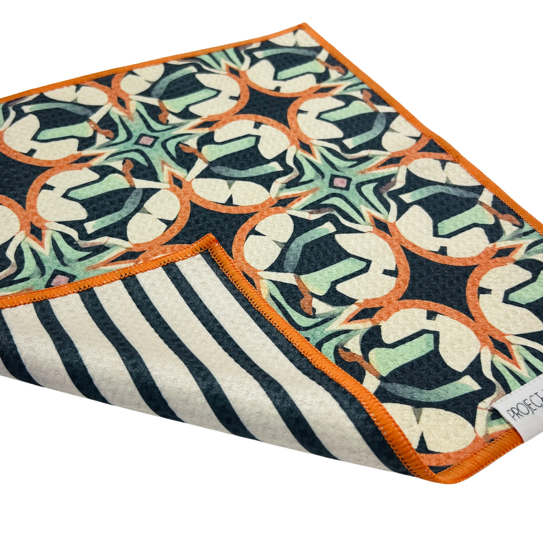 Timeless Tiles | Waffle Weave Microfiber Towels Kitchen & Bath Hand Towels Reversible Hand Towel | Towel Collective | Cody, WY