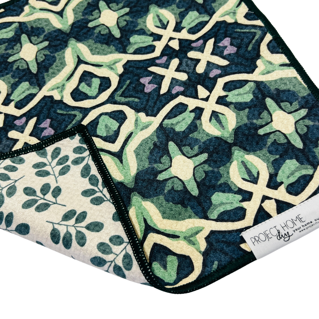 Royal Mosaic | Waffle Weave Microfiber Towels Kitchen & Bath Hand Towels Reversible Hand Towel | Towel Collective | Cody, WY