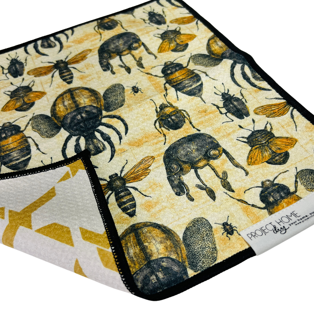 Oh My Bugs! | Waffle Weave Microfiber Towels Kitchen & Bath Hand Towels Reversible Hand Towel | Towel Collective | Cody, WY