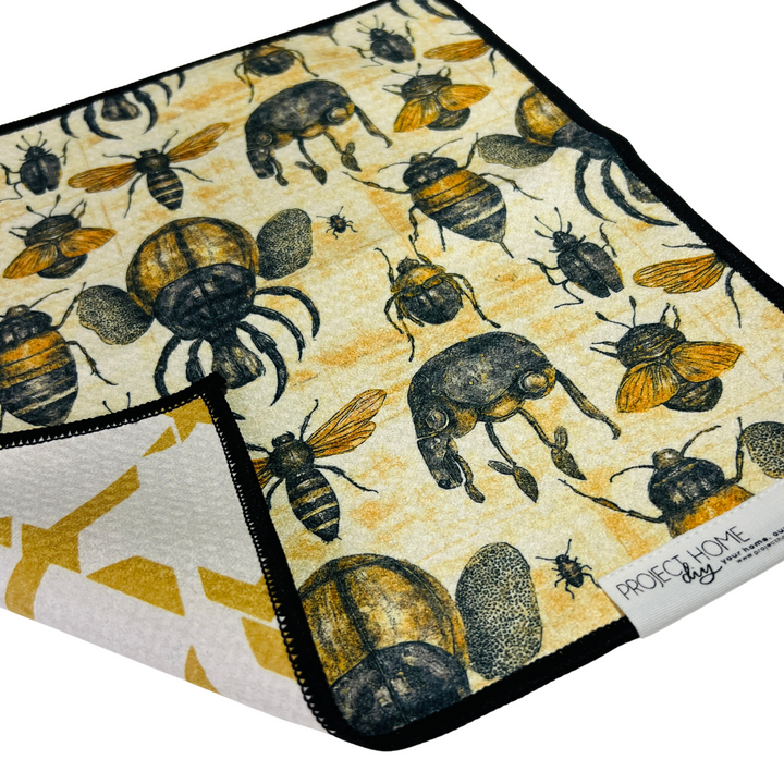 Oh My Bugs! | Waffle Weave Microfiber Towels Kitchen & Bath Hand Towels Reversible Hand Towel | Towel Collective | Cody, WY