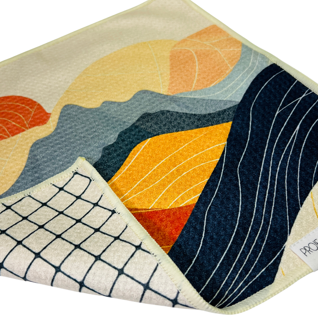 Mountain Sunset | Waffle Weave Microfiber Towels Kitchen & Bath Hand Towels Reversible Hand Towel | Towel Collective | Cody, WY