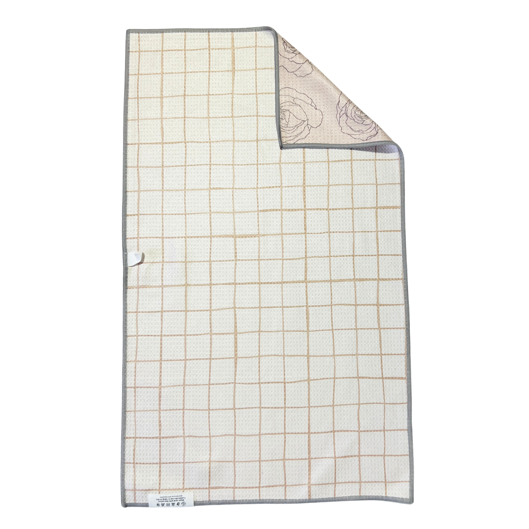 Gridline Chic | Waffle Weave Microfiber Towels Kitchen & Bath Hand Towels Reversible Hand Towel | Towel Collective | Cody, WY