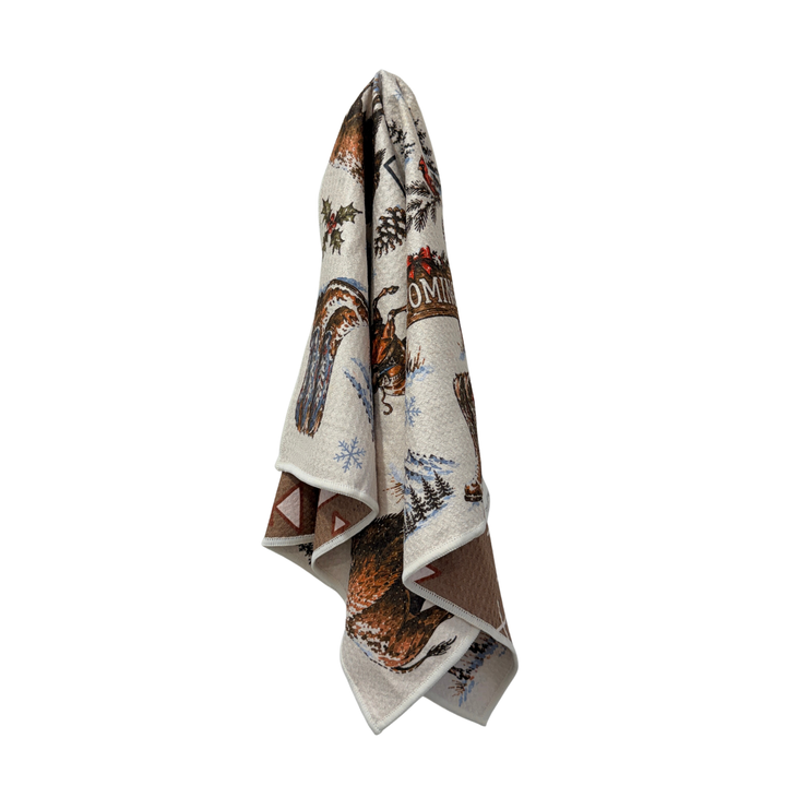 Wyoming Winter | Waffle Weave Microfiber Towels Kitchen & Bath