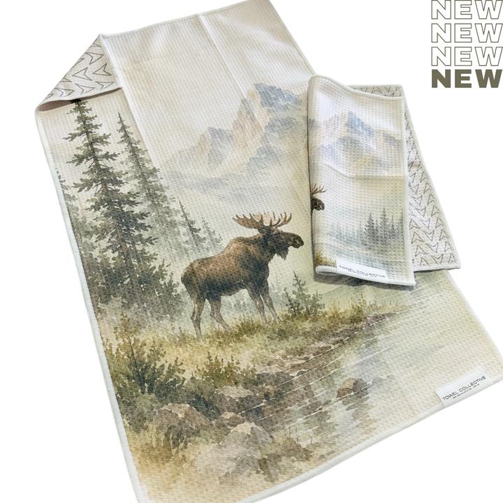 Stillwater Moose | Waffle Weave Microfiber Towels Kitchen & Bath
