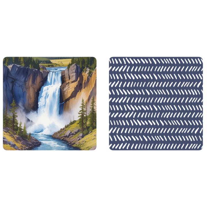 Lower Falls | Yellowstone Collection | Waffle Weave Microfiber Towels Kitchen & Bath Hand Towels Reversible Hand Towel | Towel Collective | Cody, WY