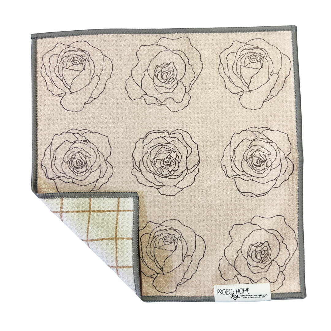 Gridline Chic | Waffle Weave Microfiber Towels Kitchen & Bath Hand Towels Reversible Hand Towel | Towel Collective | Cody, WY