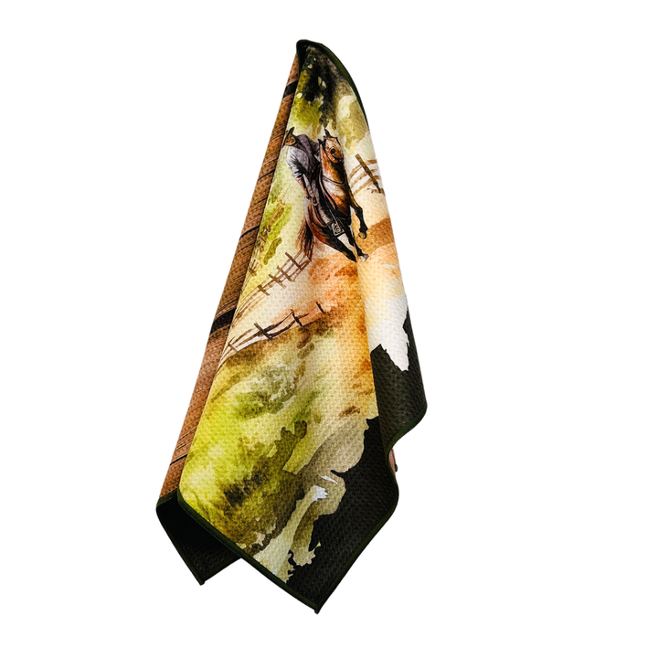 Ranch Ride | Waffle Weave Microfiber Towels Kitchen & Bath Hand Towels Reversible Hand Towel | Towel Collective | Cody, WY