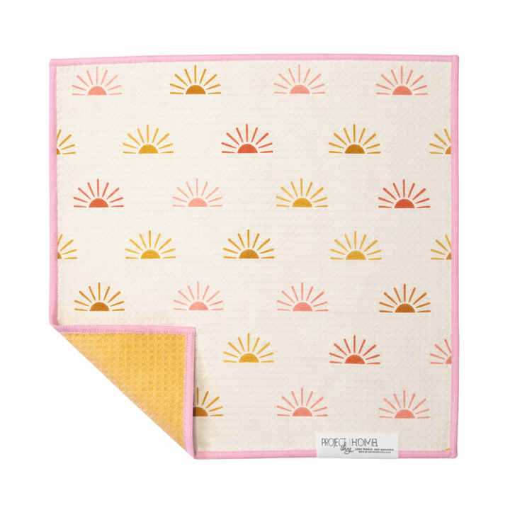 Retro Rays | Waffle Weave Microfiber Towels Kitchen & Bath Hand Towels Reversible Hand Towel | Towel Collective | Cody, WY