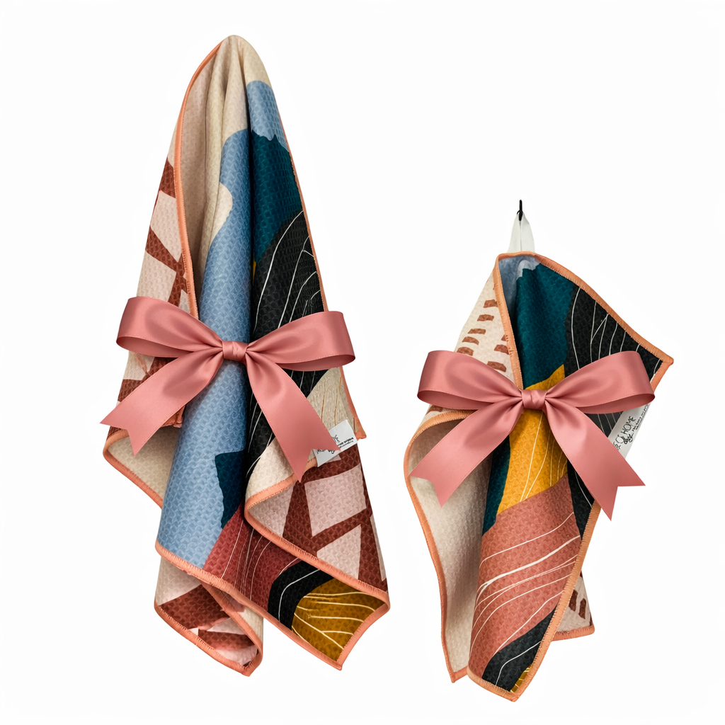 Wyoming Sunrise Gift Set | Hand Towel/Washcloth Reversible Hand Towel | Towel Collective | Cody, WY