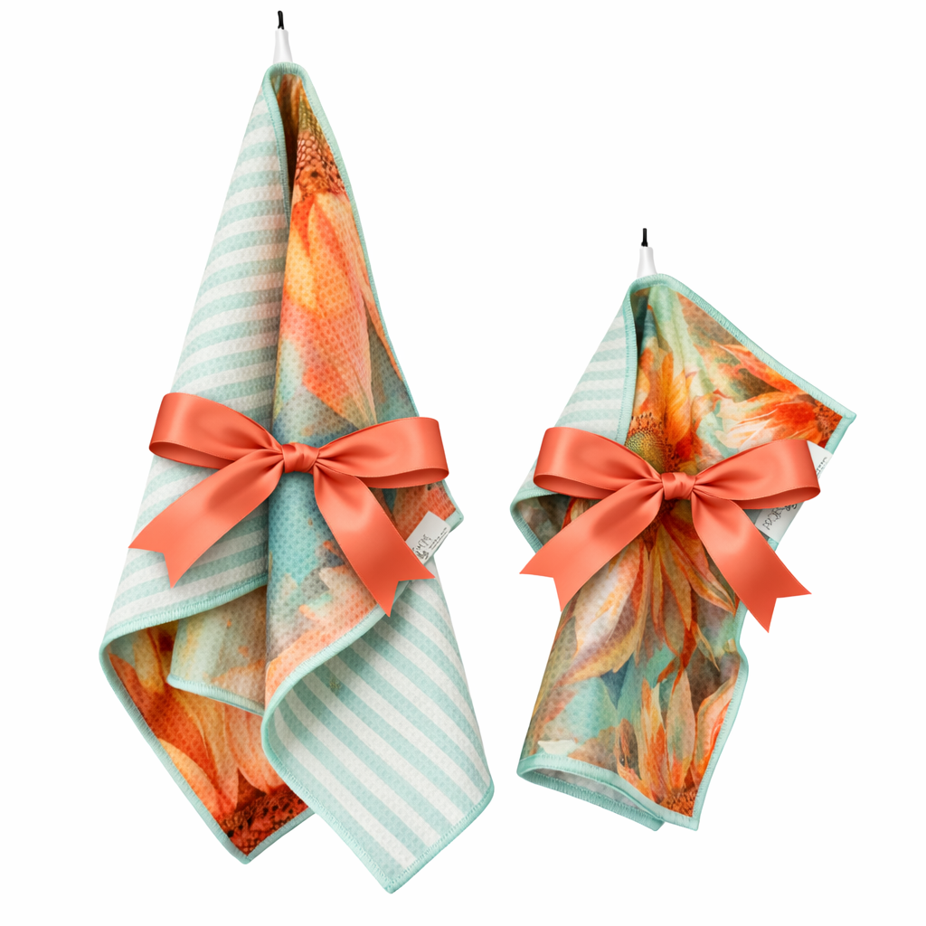 Sunny Side Up Gift Set | Hand Towel/Washcloth Reversible Hand Towel | Towel Collective | Cody, WY