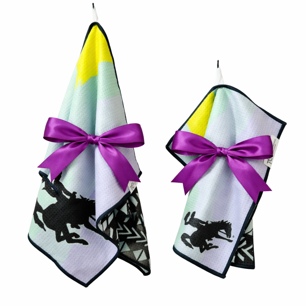 Neon Cowboy Gift Set | Hand Towel/Washcloth Reversible Hand Towel | Towel Collective | Cody, WY