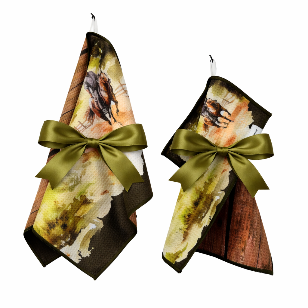 Ranch Ride Gift Set | Hand Towel/Washcloth Reversible Hand Towel | Towel Collective | Cody, WY