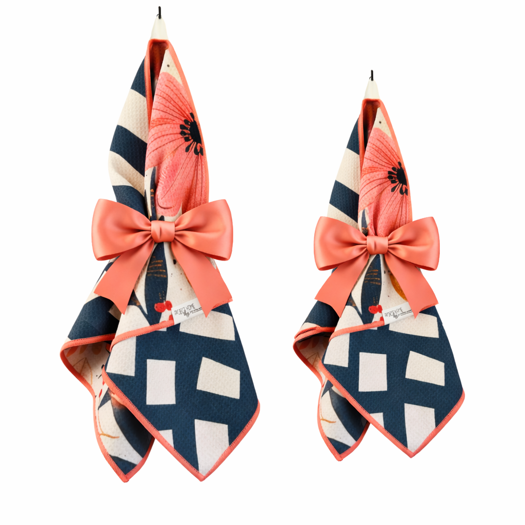 Scribble & Bloom Gift Set | Hand Towel/Washcloth Reversible Hand Towel | Towel Collective | Cody, WY