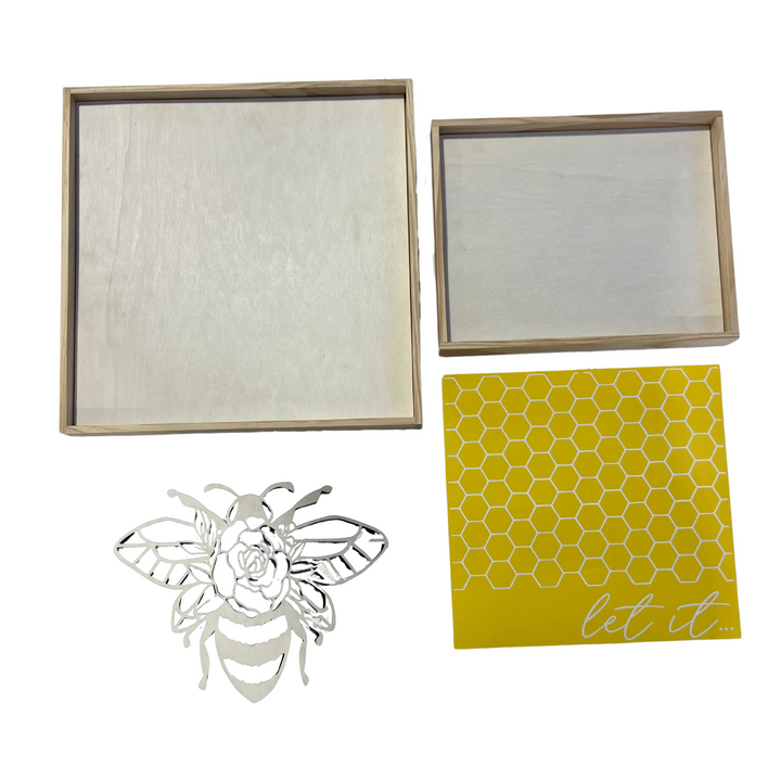 Let it Bee... | DIY Wood Signs with Wood Bee Decor Reversible Hand Towel | Towel Collective | Cody, WY