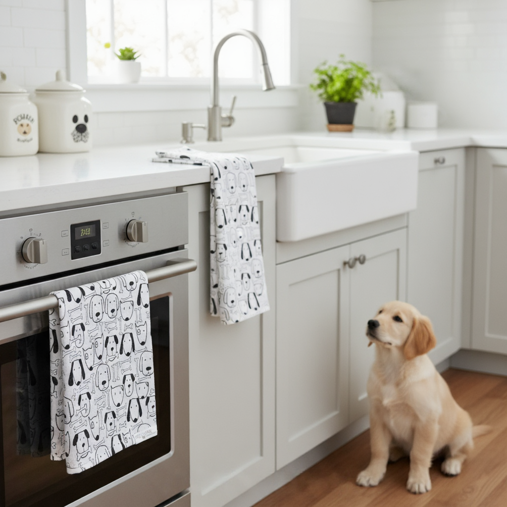 Dogtastic | Waffle Weave Microfiber Towels Kitchen & Bath Hand Towels Reversible Hand Towel | Towel Collective | Cody, WY