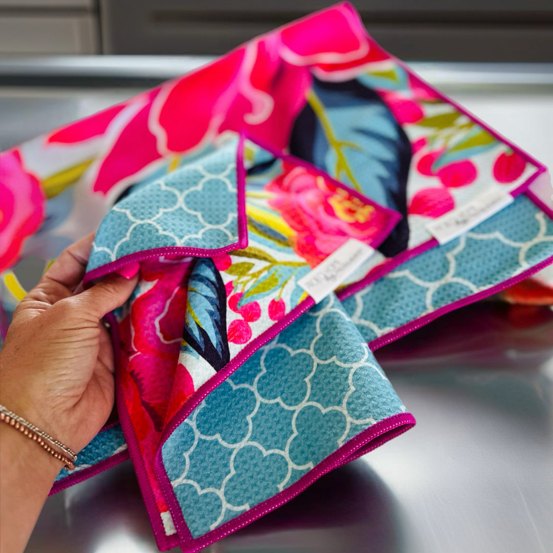 Flourish | Waffle Weave Microfiber Towels Kitchen & Bath Hand Towels Reversible Hand Towel | Towel Collective | Cody, WY