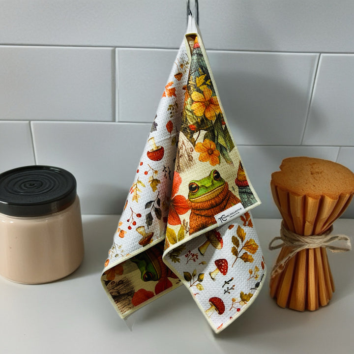 Frogs n' Sweaters | Waffle Weave Microfiber Towels Kitchen & Bath Hand Towels Reversible Hand Towel | Towel Collective | Cody, WY