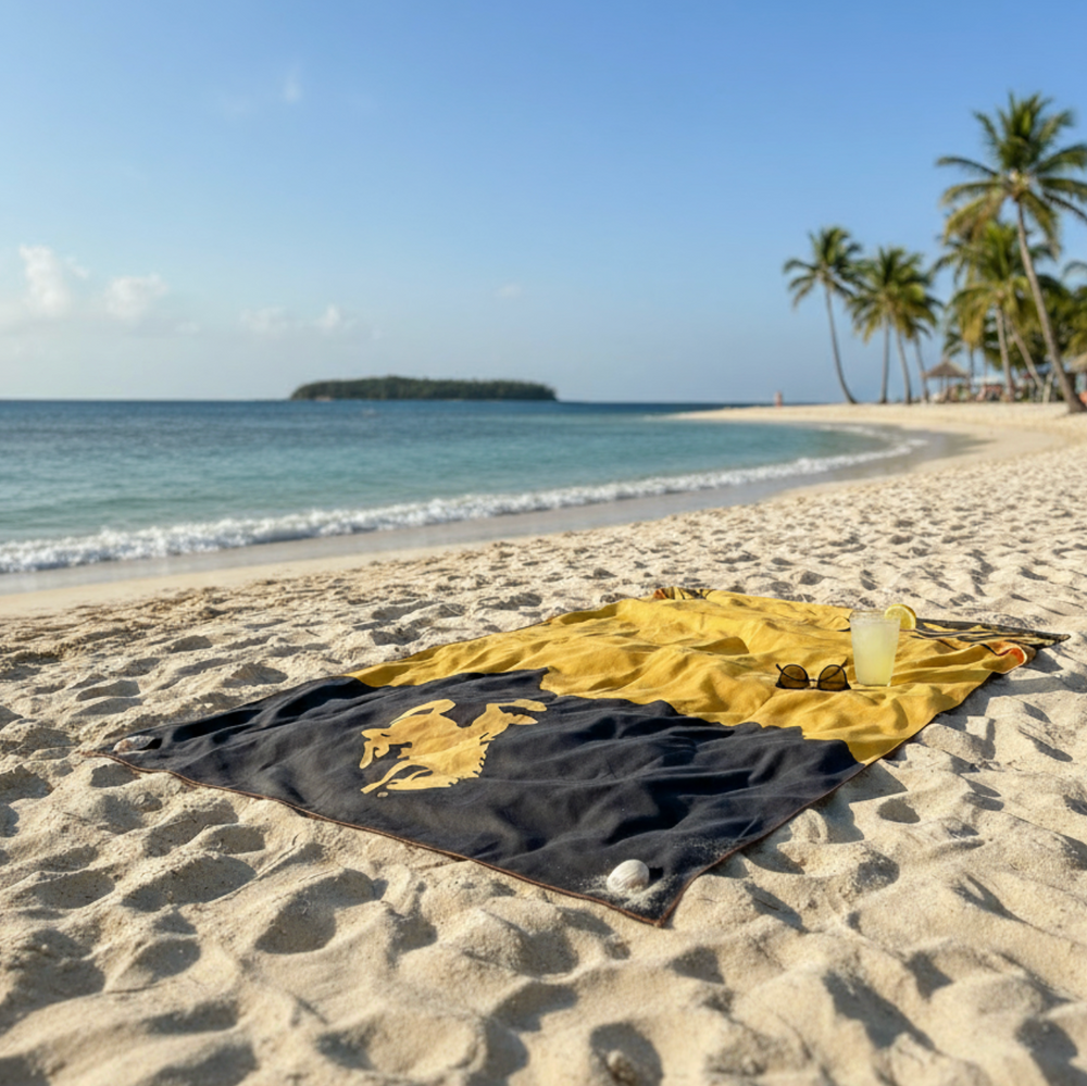 Wyoming Pool Towel | Suede Microfiber Beach Towel: Quick-Dry, Sand-Free, Absorbent, Lightweight Hand Towels Reversible Hand Towel | Towel Collective | Cody, WY