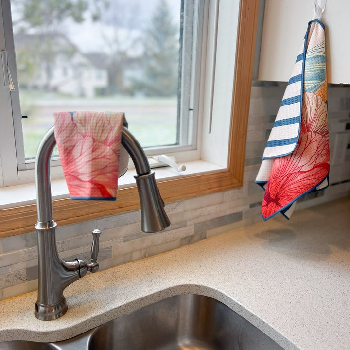 Japanese Mountain | Waffle Weave Microfiber Towels Kitchen & Bath Hand Towels Reversible Hand Towel | Towel Collective | Cody, WY