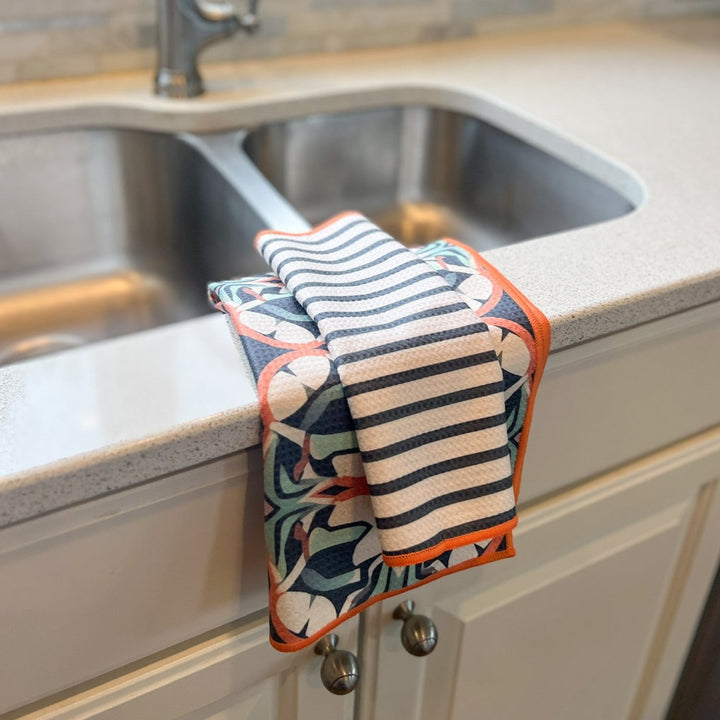 Timeless Tiles | Waffle Weave Microfiber Towels Kitchen & Bath Hand Towels Reversible Hand Towel | Towel Collective | Cody, WY