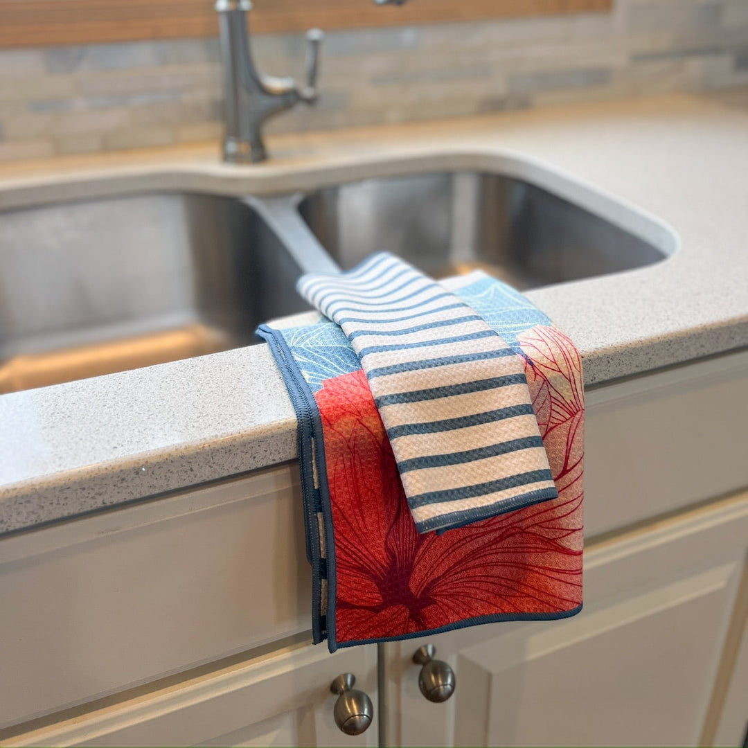 Japanese Mountain | Waffle Weave Microfiber Towels Kitchen & Bath Hand Towels Reversible Hand Towel | Towel Collective | Cody, WY