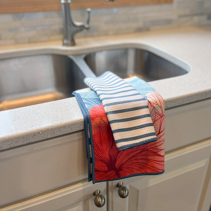 Japanese Mountain | Waffle Weave Microfiber Towels Kitchen & Bath Hand Towels Reversible Hand Towel | Towel Collective | Cody, WY