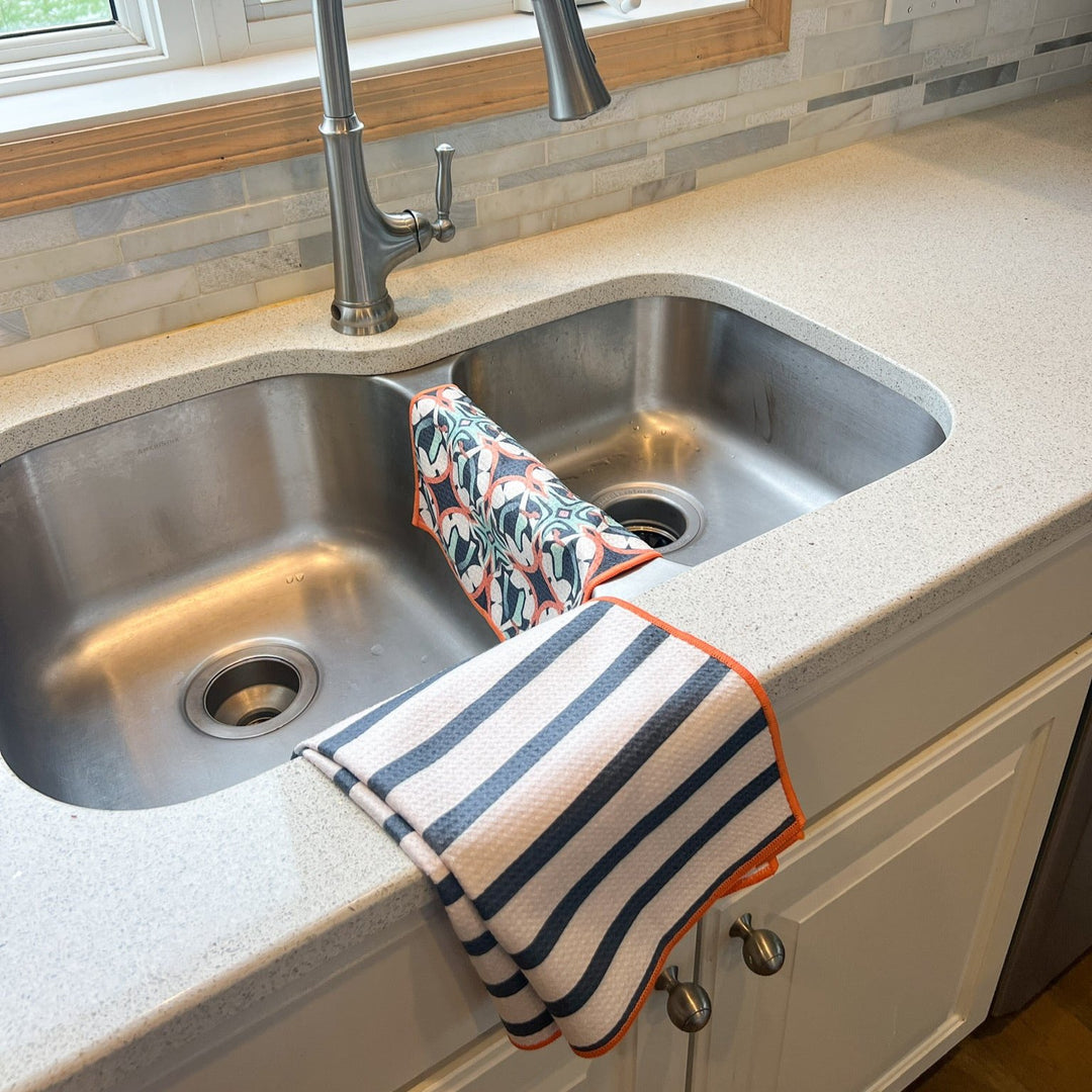 Timeless Tiles | Waffle Weave Microfiber Towels Kitchen & Bath Hand Towels Reversible Hand Towel | Towel Collective | Cody, WY