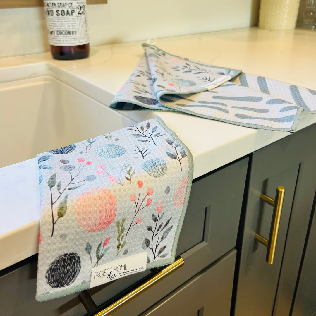 Winter Bloom | Waffle Weave Microfiber Towels Kitchen & Bath Hand Towels Reversible Hand Towel | Towel Collective | Cody, WY