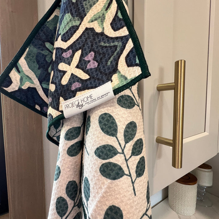 Royal Mosaic | Waffle Weave Microfiber Towels Kitchen & Bath Hand Towels Reversible Hand Towel | Towel Collective | Cody, WY